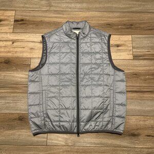 Men's Donald Ross Lightweight Quilted Puffer Vest SZ LARGE Gray Full Zip Pockets